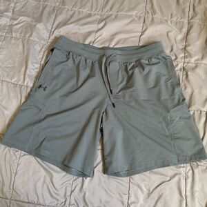 Under Armour Men's Light Blue Athletic Shorts - Sportstyle Woven